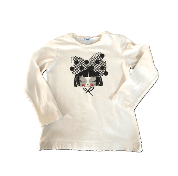 T-SHIRT MANICHE LUNGHE per Tutti i giorni - Bimba - Stile: Stampa fotografica -  Colore: Bianco