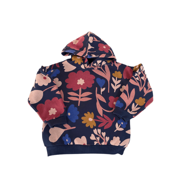 FELPA per Tutti i giorni - Bimba - Stile: Stampa floreale -  Colore: Blu