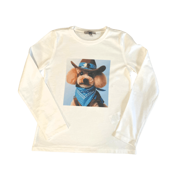 T-SHIRT MANICHE LUNGHE per Tutti i giorni - Bimba - Stile: Stampa fotografica -  Colore: Bianco